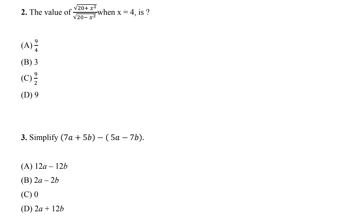 Year 7 Maths Exam Pack