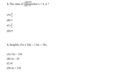 Year 7 Maths Exam Pack