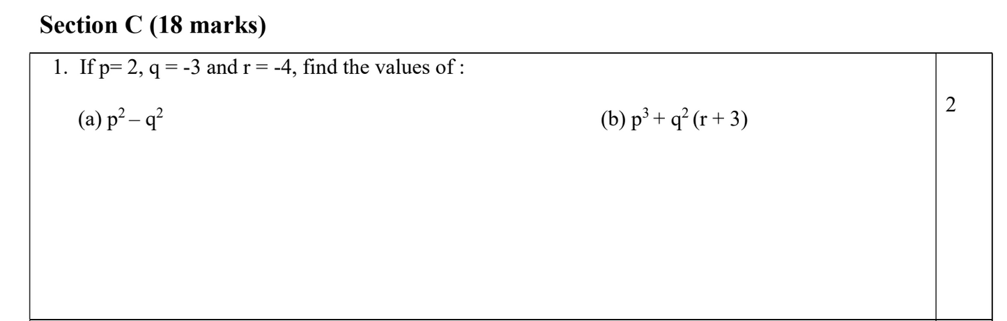 Year 7 Maths Exam Pack