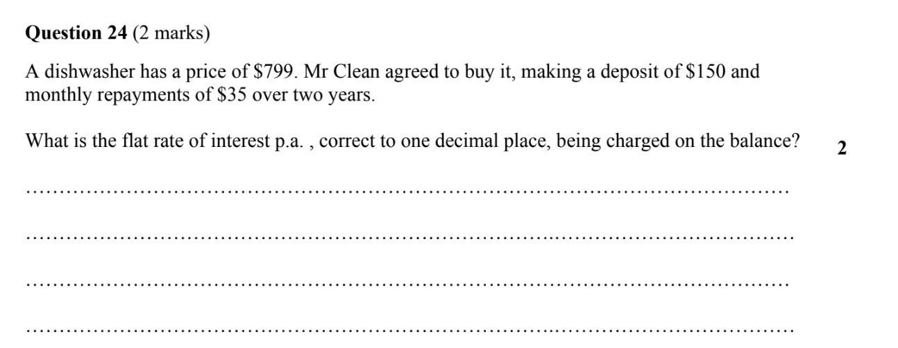 Year 12 Standard Maths Exam Pack