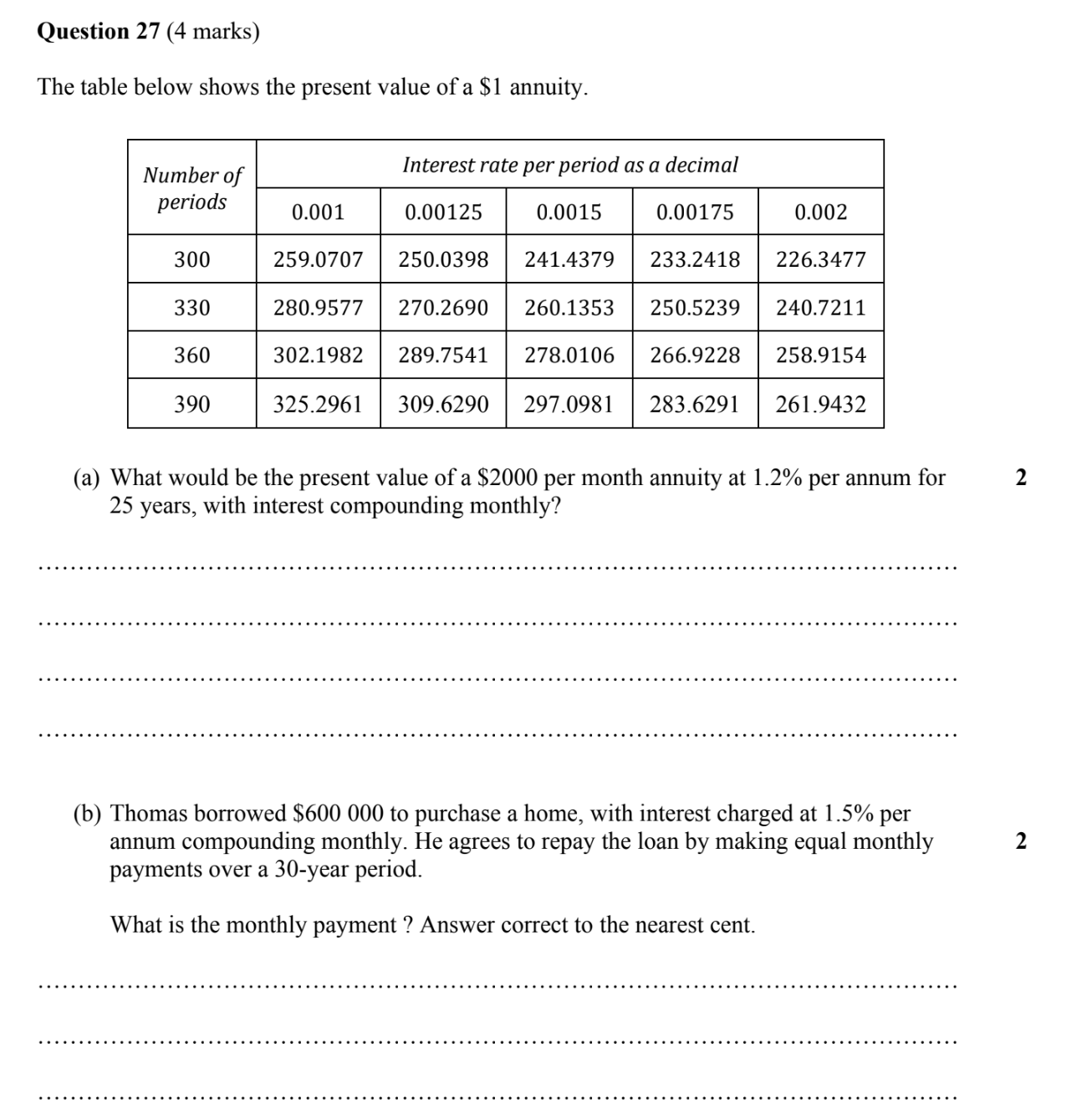 Year 12 Standard Maths Exam Pack