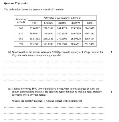 Year 12 Standard Maths Exam Pack
