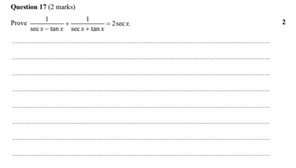 Year 12 Advanced Maths Exam Pack