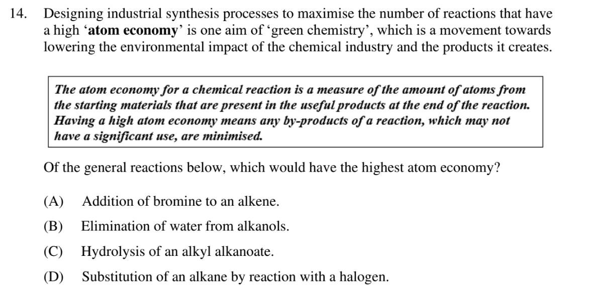 Year 12 Chemistry Exam Pack